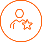 Person with star icon