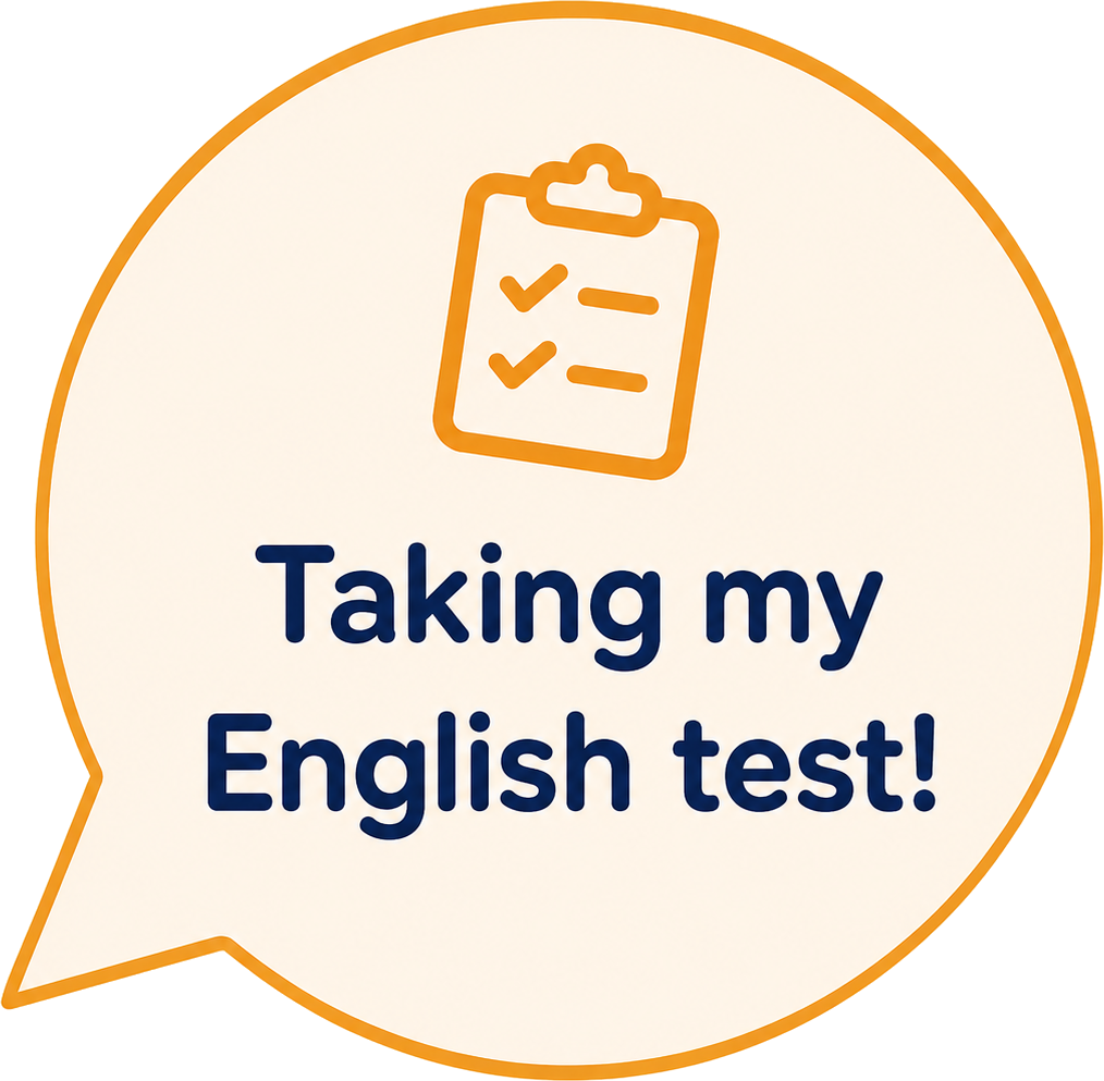 Taking my English test
